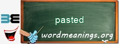 WordMeaning blackboard for pasted